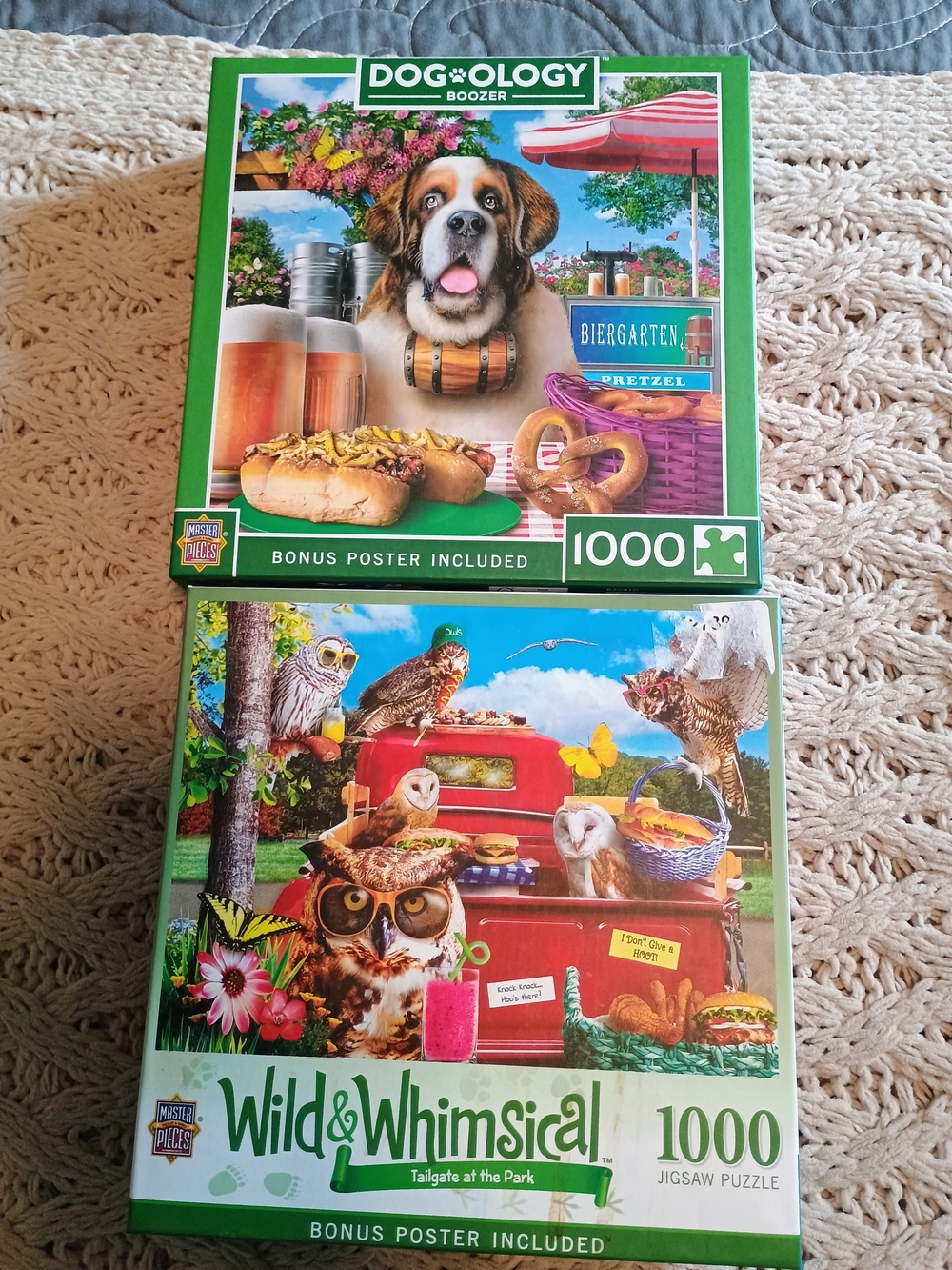 Dog-Ology Boozer & Wild & Whimsical 1000-Piece Puzzle Bundle - Green